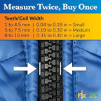 FixnZip (Medium, Nickel) - See Size Guide - Universal Zipper Repair Kit for Jackets, Luggage, Bags - Backpack Zipper Replacement Repair Kit - Instant Zipper Fix