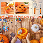 Pumpkin Carving Kit Halloween, Safe and Easy Pumpkin Carving Set for Kids, DIY Stainless Steel Pumpkin Carving Tools for Halloween Decoration Jack-O-Lanterns, Gift for Halloween(With Hammer)