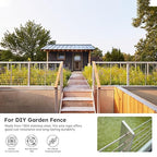 1/8 Inch Stainless Steel Cable Kit 164FT, 7 x 7 Strands Wire Rope with Aluminium Sleeves & Thimbles for Deck Railing, String Light Hanging, Shade Sail, Garden and DIY Projects