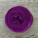 Revolution Fibers Dyed Corriedale Wool | 8 Ounces of Premium Combed Wool Top | 26 Micron, 100% Pure Corriedale Wool Roving, Ethically Sourced (Royal Damson Purple)