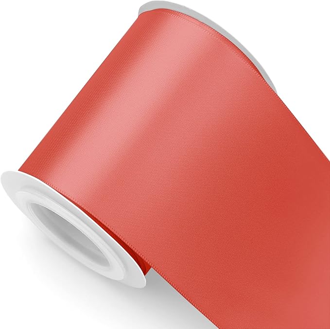 Humphrey's Craft 3 Inch Watermelon Double Faced Satin Ribbon - 5 Yards Variety of Color for Crafts Gift Wrapping Cutting Ceremony Decoration Sewing Christmas Tree Wedding and Dining Tables.