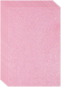 PATIKIL 2mm(1/10") Thick Non Adhesive Glitter Foam Sheet 16x24inch(40x60cm) Pink, EVA Shiny Foam Board for Craft, 6 Pcs