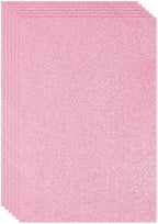 PATIKIL 2mm(1/10") Thick Non Adhesive Glitter Foam Sheet 16x24inch(40x60cm) Pink, EVA Shiny Foam Board for Craft, 6 Pcs