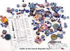 1.4oz (40g) Limited Mix of Czech Glass Beads Table Cut, Matte and Glossy, Faceted Fire Polish, Hand Made Set Kit, Beige Violet Purple
