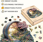 Wooden Puzzles for Adults, Spring Flower Wooden Jigsaw Puzzle for Adults, 465 PCS Unique Shape Wood Puzzles Adult, Birthday Party Gifts for Friends & Family Leisure Time Game Home Decor (XL-17.3*17in)