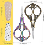 Small Embroidery Scissors with Cover -Cute and Comfortable handles with Sturdy and Sharp Tips for Precise Cutting, Perfect Size for Keeping in Your Sewing and Craft Supplies Kit