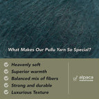 Pullu - Baby Alpaca Merino Wool Yarn Set of 3 Skeins (150 Grams) Worsted Weight - Sourced Directly from Peru - Heavenly Soft and Perfect for Knitting and Crocheting (Emerald Green)