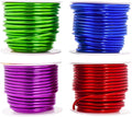 Mandala Crafts 8 Gauge Anodized Aluminum Craft Wire for Jewelry Making - 128 FT Colored Flexible Rainbow Wire - Bendable for Bonsai Armature Crafting Sculpting