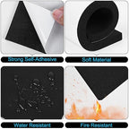 ToLanbbt 22 PCS Adhesive Foam Padding Sheets Closed Cell Neoprene Foam Sheet 1/16" Thick, 4" x 4" Self Stick Insulation Anti Vibration Pads Anti-Slip for Furniture, Cars, Speakers, DIY