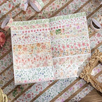 32 Rolls Washi Tape Set, Colored Floral Decorative Masking Tape, Artists Tapes for Journaling, Junk Journal, DIY Craft Projects, Scrapbooking Supplies Decor