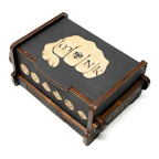 Dice Box - BLACK - 6x4x3 Also holds jewelry and great for desks and desk top items (Monk)