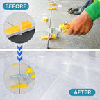 500 Pcs Reusable Leveling Wedges,Reusable Tile Leveling System Wedges for 1/8" Spacers,1/16" Spacers,1/32" Spacersand Tile Leveling System Kit,for Tile Leveler Installation(500yellow Reusable Wedges)