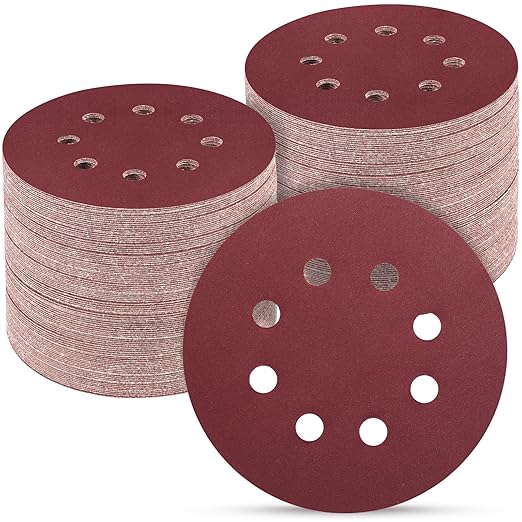 100 PCS 5 Inch Sanding Discs 800 Grit, Round Hook and Loop Sandpaper for Random Orbital Sander