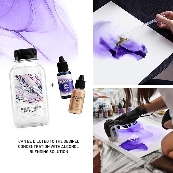 Metallic Alcohol Ink Set: Silver Alcohol Ink, 3 pcs 0.51 fl oz (15 ml) Each