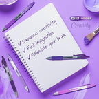 Pilot G2 Premium Gel Roller Pens, Fine Point Gel Pens, Boost Purple Pack, The Colors of Creativity, 8-Pack Pouch, 0.7 mm, Assorted - Ideal for School, Journaling, & Office Writing