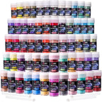 LET'S RESIN 60 Colors Mica Powder,Natural Pearlescent Pigment Powder for Epoxy Resin/UV Resin for Candle Making, Color Pigment Dye, Painting, Bath Bombs, Art Crafts