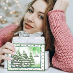 ORIGACH 9 Sheets Different Style Winter Christmas Clear Stamps Silicone Transparent Stamps for Card Making Decoration and DIY Scrapbooking