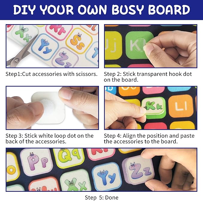 Busy Board - Dinosaur Montessori Toys for 3 4 5 Year Old - Sensory Toys for Autistic Children - Toddler Travel Toys - Busy Book for Toddlers Activities as Boys Girls Gift
