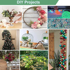 Chicken Wire for Floral Arrangements, 15.7 x 157 Inches Green Mesh, 0.6 Inch Hexagonal Galvanized PVC Coated Netting Fence for Crafts, Poultry, Garden