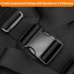 2" Heavy-Duty Buckle & Straps Set: 6-Pack Side Release Plastic Buckles, 6 Yards of Thick Nylon Webbing, 12 Tri-Glide Slide Clips, No Sewing Required (2" Combo Set)