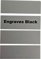 Blank Metal Plates for Laser Engraving - 4 Pack | Aluminum Sheets 0.020" Thick | CO2, Diode, Fiber Laser Compatible | Multiple Sizes & Colors (Silver (engraves black), 1x6.25 inch)