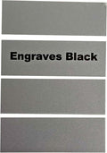 Blank Metal Plates for Laser Engraving - 4 Pack | Aluminum Sheets 0.020" Thick | CO2, Diode, Fiber Laser Compatible | Multiple Sizes & Colors (Silver (engraves black), 1x2 inch)