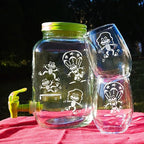Over'N'Over Reusable Glass Etching Stencils – Durable Self-Stick Designs for Glass, Mirrors, and Ceramics with Armour Etch Cream – 5” x 8” Stencil Sheet - Fun Flowers