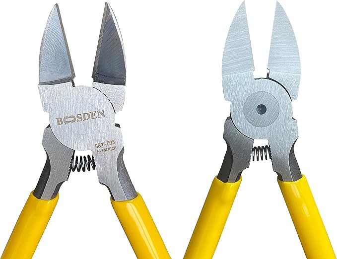 BOOSDEN 5 inch Flush Cutter, Dikes Wire Cutter for Crafting Electrical Jewelry Making, Ultra Sharp Wire Clippers