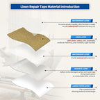 KING MOUNTAIN Linen Repair Patches, Self-Adhesive Linen Fabric Patches, 4 X 63 inch Extra Size, Multi Color, Can be Used for Linen Sofa Repair and Linen Clothes Repair (Yellow)