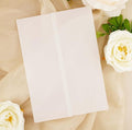 Puremigo 30 Pack Luxury Pre-Folded Vellum Jackets for 5x7 Invitations - Vellum Paper 5x7 Jackets - 115GSM Vellum Wedding Invitations Wraps - Transparent Wedding Invitations Jacket