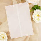 Puremigo 120 Pack Luxury Pre-Folded Vellum Jackets for 5x7 Invitations - Vellum Paper 5x7 Jackets - 115GSM Wedding Invitations Wraps - Transparent