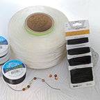 The Beadsmith Opelon Stretch Cord – Elastic Beading Fiber, Black, 0.8 mm Diameter, 25 Meters (82 ft) Spool