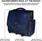 ENHANCE Travel Bag for DND Collector's Edition, Bag Compatible with Dungeons and Dragons, Battle Mat Holder, Dice Pockets and Accessories, Carry 4-8 Books (Blue Dragon)