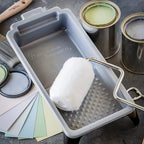 Precision Defined Paint Trays, Paint Roller Trays Liner, Plastic Paint Pan for Roller Brushes, Painting Tray for Painting with Deep Paint Pocket (Paint Tray & Liner (12-Pack), 4-inch)