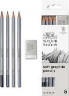 Winsor & Newton Studio Collection Artist Pencils, Graphite Pencils, Set of 5
