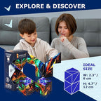 Shashibo Squared Shape Shifting Box – Next Generation XL STEM Magnetic Fidget Cube That Transforms Into Over 70 Shapes – Pairs w/All Shashibo Cubes - Download Fun in Motion Toys Mobile App (Infinity)
