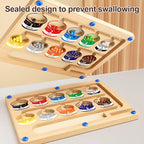 Magnetic Color and Number Maze-Montessori Toys for 3 4 5 Year Old, Educational Wooden Puzzle Board for Preschool Learning, Fine Motor Skills Toy for Toddler, Counting Matching Games for Boys Girls