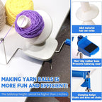 Yarn Winder, Yarn Ball Winder for Crocheting with 40 PCS Stitch Markers Metal Handle and Tabletop Clamp 4 Ounce Capacity, Easy to Set Up and Use for Yarn Storage