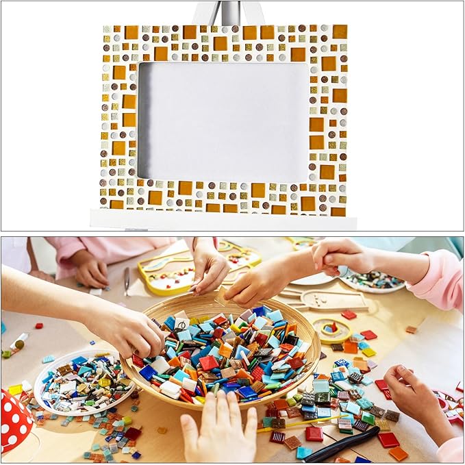 MECCANIXITY 2 Pcs Stained Glass Sheet Mosaic Tile 7.9 Inch x 5.9 Inch Dark Purple Stained Glass Sheets for Crafts DIY Art Project