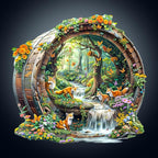 Wooden Puzzles for Adults, Fox Wooden Jigsaw Puzzle for Adults, 440 PCS Unique Animal Shape Wood Puzzles Adult, Birthday Party Gifts for Friends & Family Leisure Time Game Home Decor (XL-17.3*16.6in)