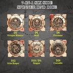 6 Sided Spinner DND Dice - Metal D4 D6 D8 D10 D10% D12 D20 All in One D&D Set - Cool Role Playing Gifts for Dungeons and Dragons TRPG MTG Games Lover Players Red Copper