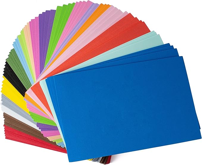 Crafare 8.5x5.5inch Colorful Foam Sheets Crafts 20 Assorted Colors 92 Pack 2mm Thick EVA Foam Sheet for School Project Supply Scrapbooking DIY Cosplay Handcraft