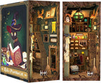 CUTEBEE Book Nook Kit - DIY Miniature House Dollhouse Kit for Adults and Teens, 3D Wooden Puzzle Booknook Build Bookshelf Decor, Gifts for Family and Friends (Magic Pharmacist)