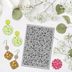 Arbuya Floral Blossom Polymer Clay Texture Mat - Flowers Leaves Leaves Texture Sheet for Polymer Clay Jewelry Making, Earring Charms, DIY Craft Supplies