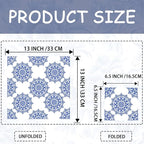 21 Pack Assorted Floral Napkins Decoupage Decorative, Decoupage Napkins Cocktail Decorative Paper for Birthday Party Beautiful Gorgeous, 21 styles of decorative paper (Blue and Gold Floral)