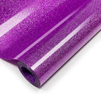 Dark Purple Glitter HTV Heat Transfer Vinyl, 12" x 8ft lron on Vinyl, for T-Shirt Ironing, Vinyl HTV Easy to Cut and Weed, The Best Choice for DIY Creativity. (Dark Purple, 12" x 8ft)
