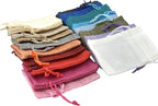 Palmhomee Pack of 20 Burlap Gift Bags with Drawstring Linen Jewelry Pouches Wedding Jute Bags for Jewelry and Treat Pouches Birthday Party Wedding Favors Gift(2.8x3.6 Inch, Mixed Colors)