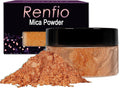 Renfio 100g Mica Powder Pigment, Metallic Natural Dye Mineral Pearl Shimmer Epoxy Resin Dye for Painting Soap Making Slime Bath Bombs 3.5 Oz - Golden Brown