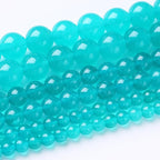60PCS 6MM Amazonite Blue Chalcedony Stone Beads Energy Healing Beads for DIY Jewelry Bracelet Necklace Making for Jewelry Making 15Inch