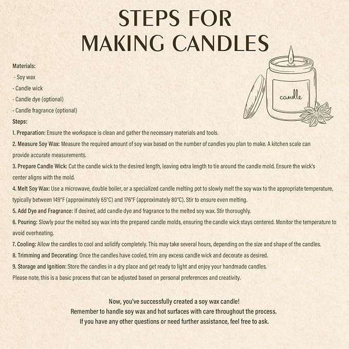 Soy Wax Flakes, Waxcanpy Natural Candle Wax, Organic Soy Wax for Candle Making from Farm, No Additives, Harmless and Pure (20lb)